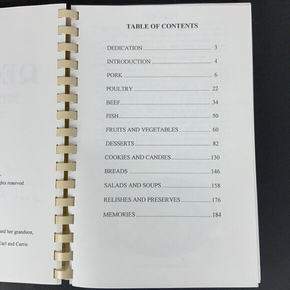 Recipes From Sweet Yesterday Cookbook Signed By Thelma Allen 1994 Spiral Bound - Picture 6 of 16